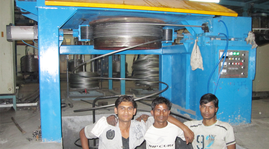 inverted wire drawing machine equipment