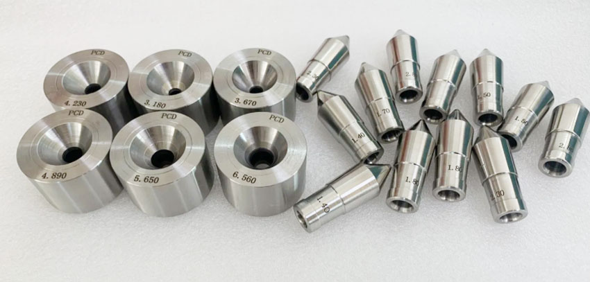 PCD die for stainless steel wire - YF Metal Tech Assorted Cylindrical Metal Spacers and Bushings with Inner Holes and Engraved Dimensions on a White Surface